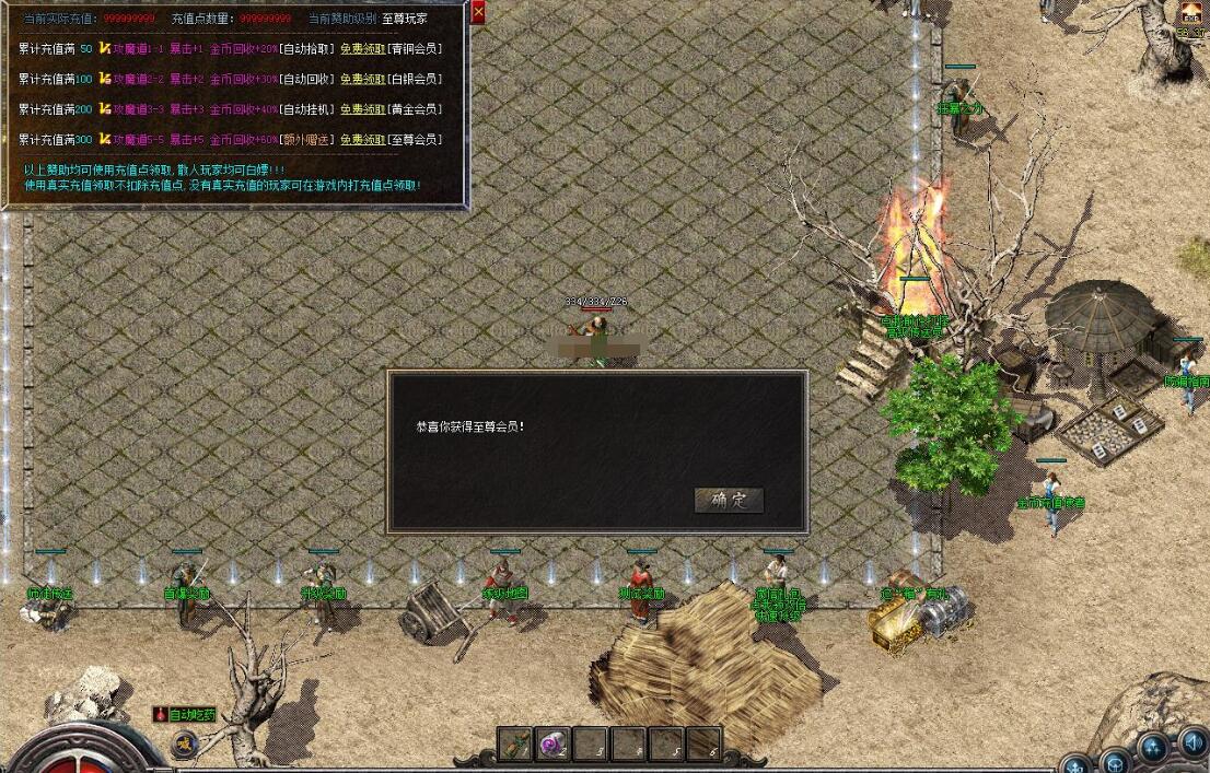1.76复古传奇独家正版开区三职业版 金币小极品+6 GOM引擎服务端截图3